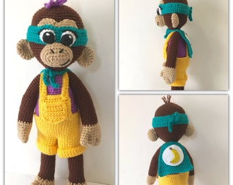 CROCHET PATTERN: Super Bebe Bananas Super Hero Monkey