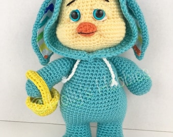 CROCHET PATTERN: Easter PJ Pals Chester Chick