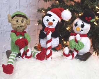 CROCHET PATTERN: Christmas Elf Stocking Hanger Amigurumi