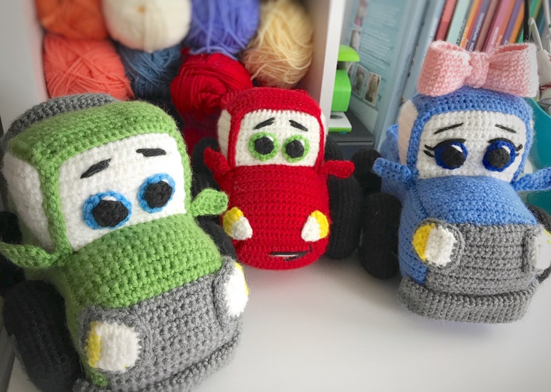 CROCHET PATTERN: Flash the Race Car / Amigurumi / Stuffed Car / Toy Car / Crochet Tutorial image 6