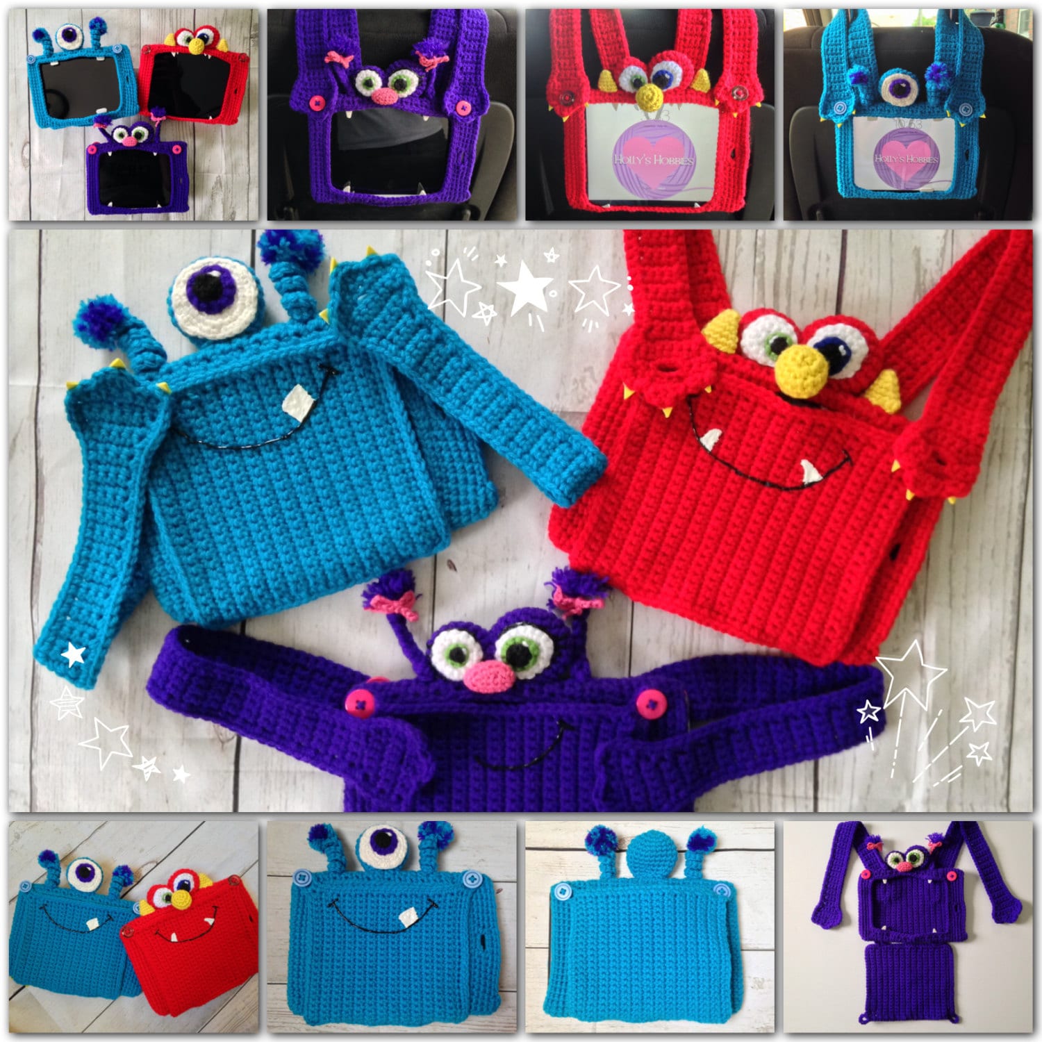 PATRON AU CROCHET: Coque Monster Pad iPad Mini
