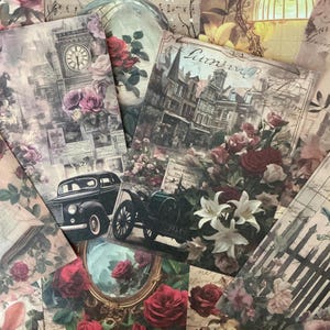 12 x Travel Papers - Junk Journal - Paper Craft Kit - Travel Ephemera - Scrapbooking - Card Making - Collage