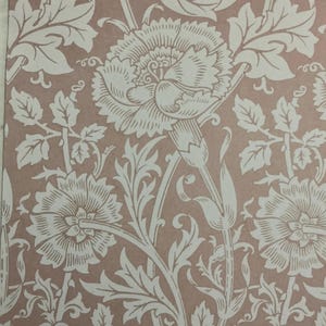 1 x papier brun William Morris Art nouveau - journal indésirable - scrapbooking - fabrication de cartes - papier collage - créations artisanales en papier.