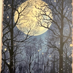 1 x Halloween Moonlight Night Paper - Junk Journal - Paper Craft - Scrapbooking - Card Making - Collage.
