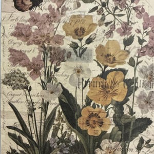 1 x belles fleurs en papier - journal indésirable - scrapbooking - fabrication de cartes - collage éphémères - créations en papier.