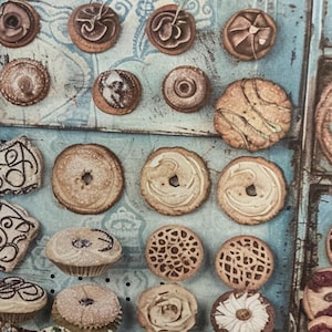 1 x Papel para biscoitos de cozinha - Diário de sucata - Scrapbooking - Fabricação de cartões - Papel para colagem - Papel para artesanato em papel efêmero.