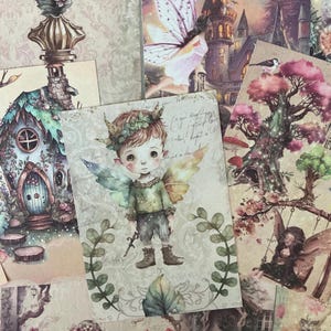 22 papiers féeriques - journal indésirable - kit d'artisanat en papier - scrapbooking pour enfants - fabrication de cartes - collage.