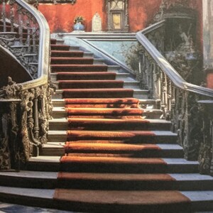 1 x Halloween House Staircase Paper - Junk Journal - Paper Craft - Scrapbooking - Card Making - Collage.