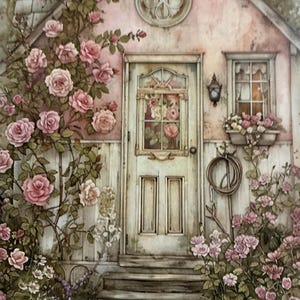 1 x French Cottage Papier - Junk Journal - Scrapbooking - Kartenherstellung - Collage - Papiermodelle.