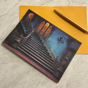 1 x Halloween-trapwenskaart met envelop.