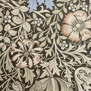 1 x papier bleu William Morris Art nouveau - journal indésirable - scrapbooking - fabrication de cartes - papier collage - créations artisanales en papier.