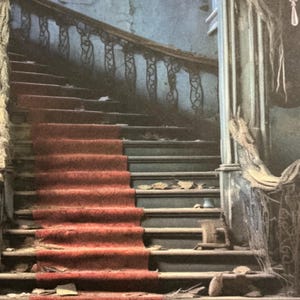 1 x Halloween House Staircase Paper - Junk Journal - Paper Craft - Scrapbooking - Card Making - Collage.