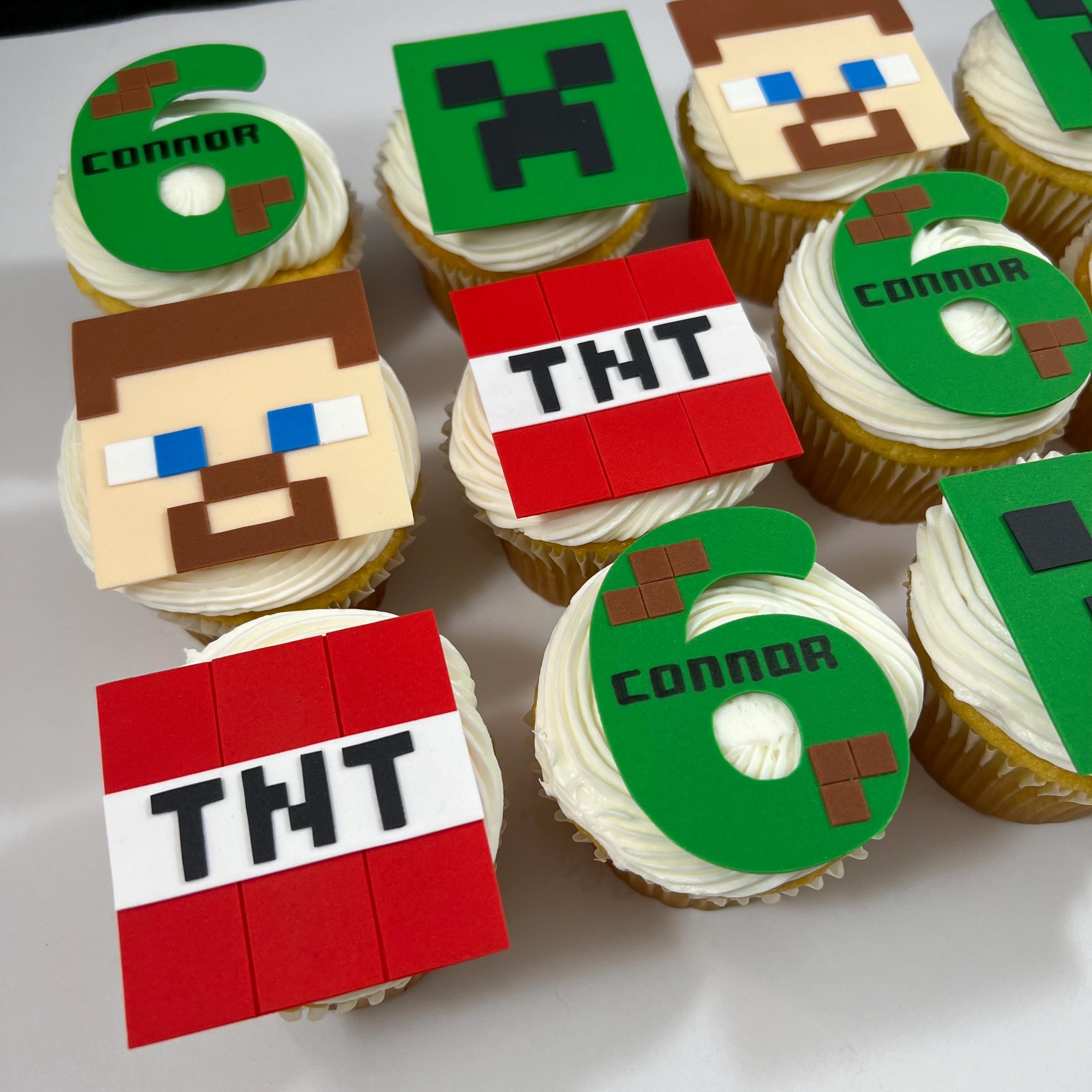 Minecraft Fondant Cupcake Set