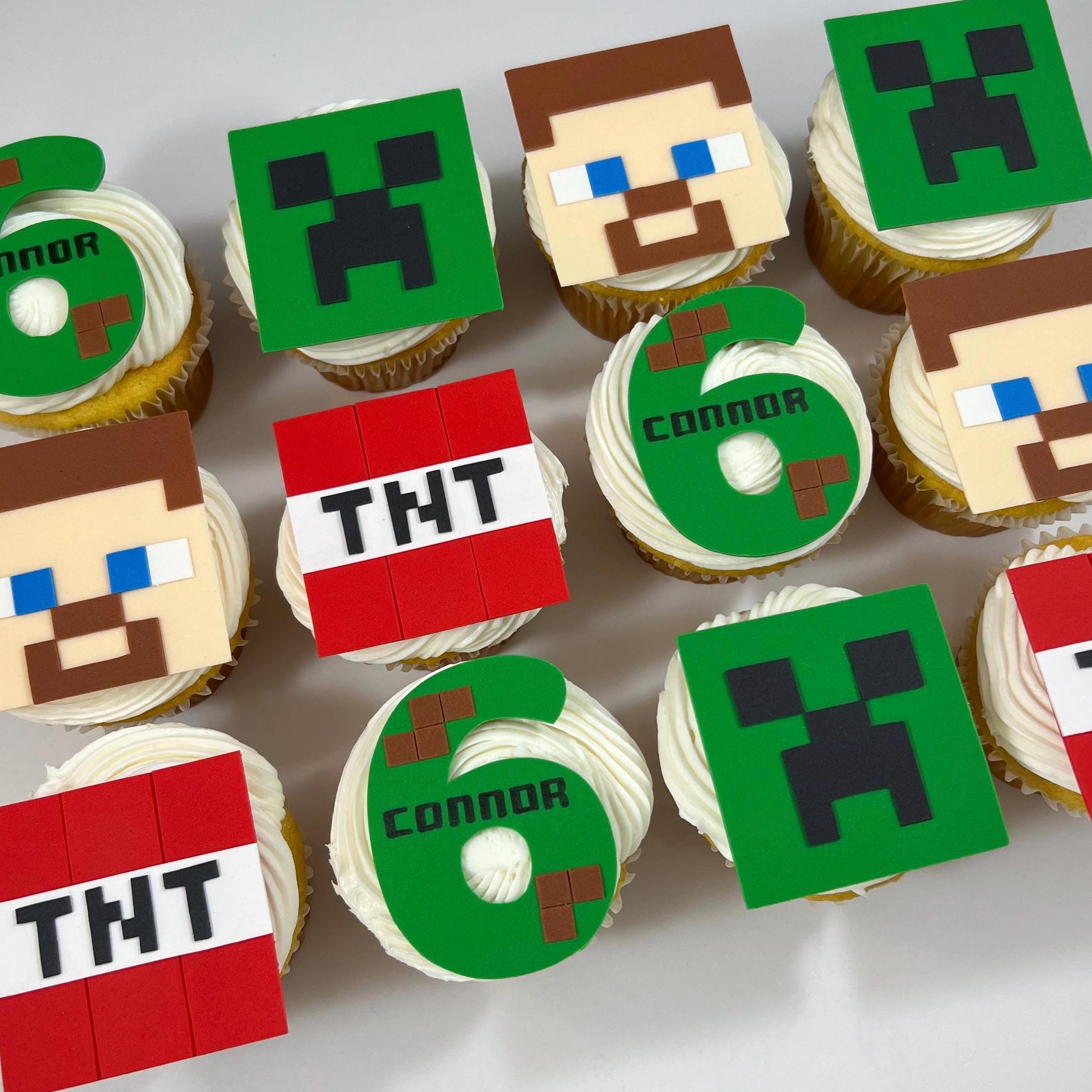 Minecraft Fondant Cupcake Set