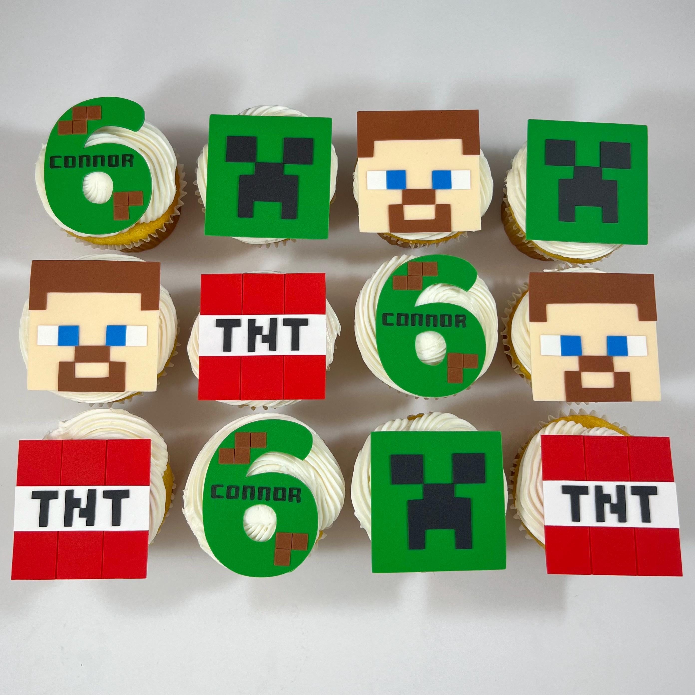 Minecraft Fondant Cupcake Set