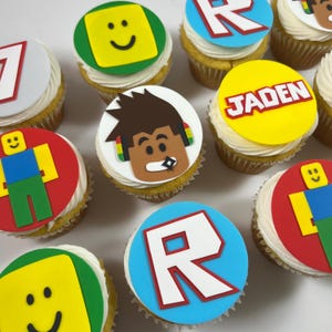 Roblox Cupcake Toppers for Roblox Party Decorations Roblox Birthday Roblox Cake Topper Boy Roblox Party Favors Roblox Cookies