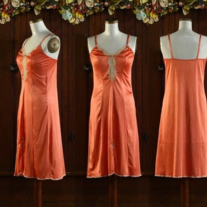 Coral Peach Empire Waist Lace Bodice Nylon Lingerie Long Slip Dress Union Made ILGWU 70's // Jcpenney // 34 S Small - Etsy Coral Peach Empire Waist Lace Bodice Nylon Lingerie Long Slip Dress Union Made ILGWU 70's // Jcpenney // 34 S Small - Etsy
