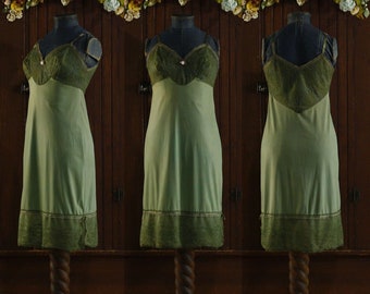 1960s Light Green Nightgown | Size 32 Lingerie Slip Dress - Etsy 1960s Light Green Nightgown | Size 32 Lingerie Slip Dress - Etsy