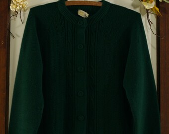 dark green coatigan
