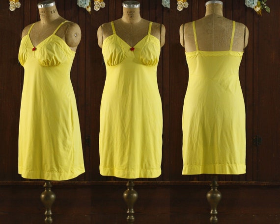 double lemon yellow empire waist scalloped trim f… - image 10