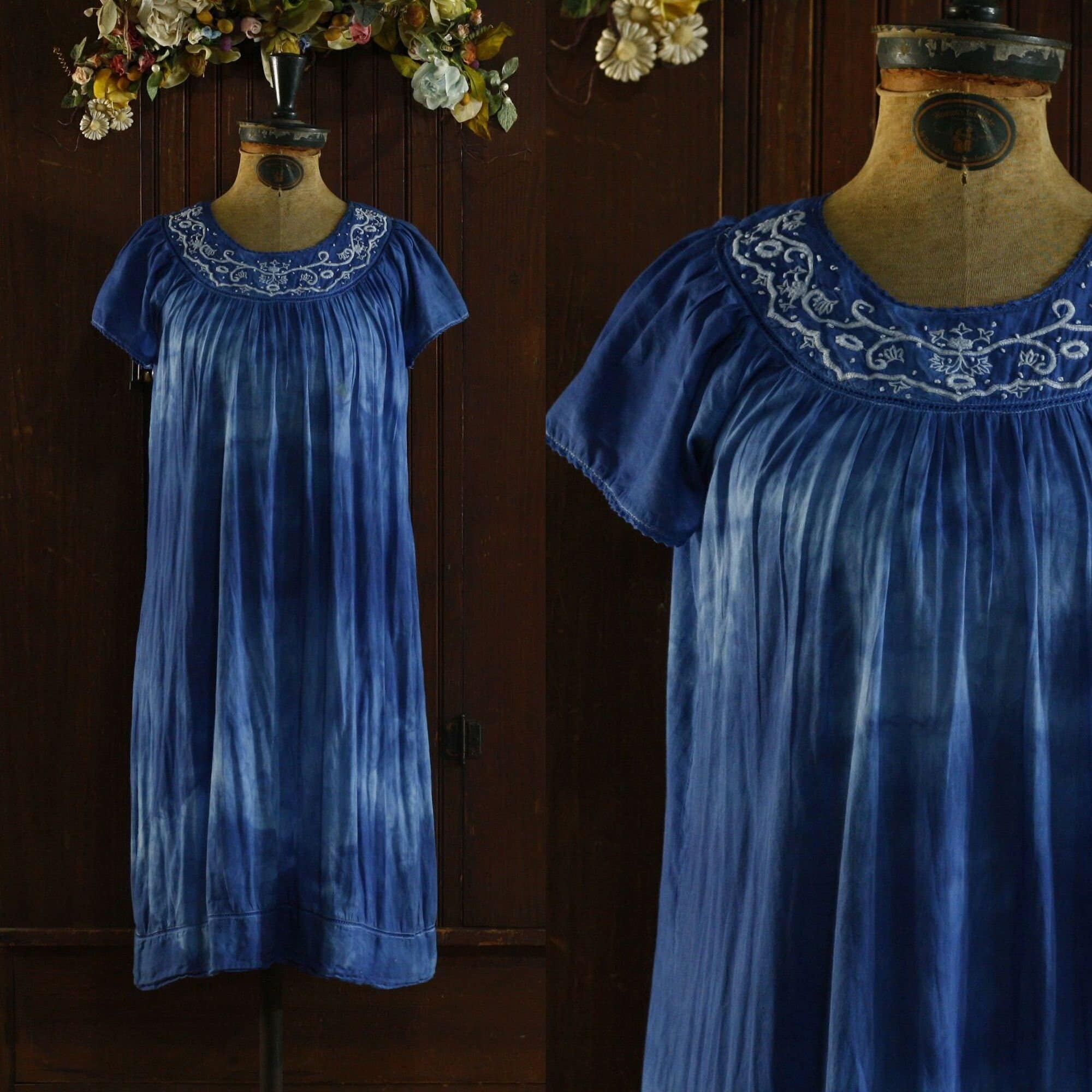 ANGELR Navy Night Dress S
