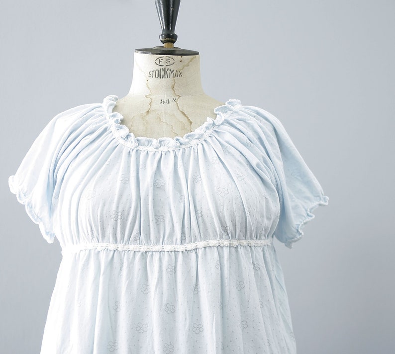 pastel blue Laurel Rose Country Woman plus size empire waist nightgown 2X