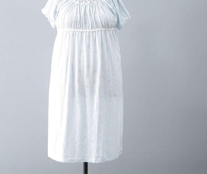 pastel blue Laurel Rose Country Woman plus size empire waist nightgown 2X
