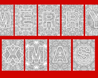 Merry Xmas Coloring Pages: Printable Christmas Art (PDF Download)