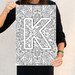 Alphabet Adult Coloring Pages Instant Download Letter K - Etsy