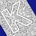 Alphabet Adult Coloring Pages Instant Download Letter K - Etsy