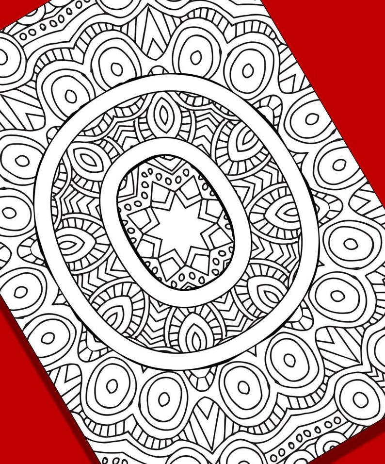 Printable Art Alphabet Adult Coloring Pages Instant Download - Etsy