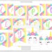 printable unicorn happy birthday banner unicorn birthday etsy