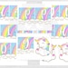 Printable Rainbow Unicorn Happy Birthday Banner, Unicorn Birthday Party ...