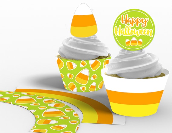 Printable Sweet Corn Halloween Cupcake Toppers and Wrappers, Children Halloween Occasion, Sweet Corn Cupcakes, Immediate Obtain graphic about Candy Corn Printable referred to as Printable Sweet Corn Halloween Cupcake Toppers and Wrappers, Little ones Halloween Get together, Sweet Corn Cupcakes, Instantaneous Obtain