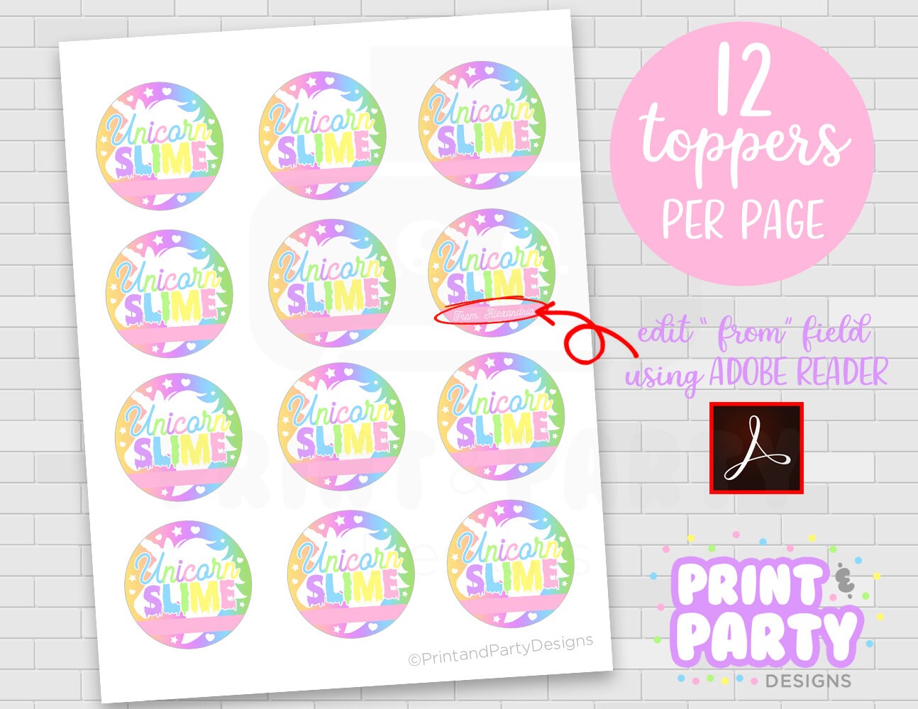 Printable Unicorn Slime Container Labels, Unicorn Party Favor Tags, Unicorn Slime Craft, Unicorn Birthday Party Ideas, Instant Download - Etsy printable-unicorn-slime-container-labels-unicorn-party-favor-tags-unicorn-slime-craft-unicorn-birthday-party-ideas-instant-download-etsy