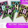 Printable Pastel Emoji Happy Birthday Banner, Emoji Birthday Party ...
