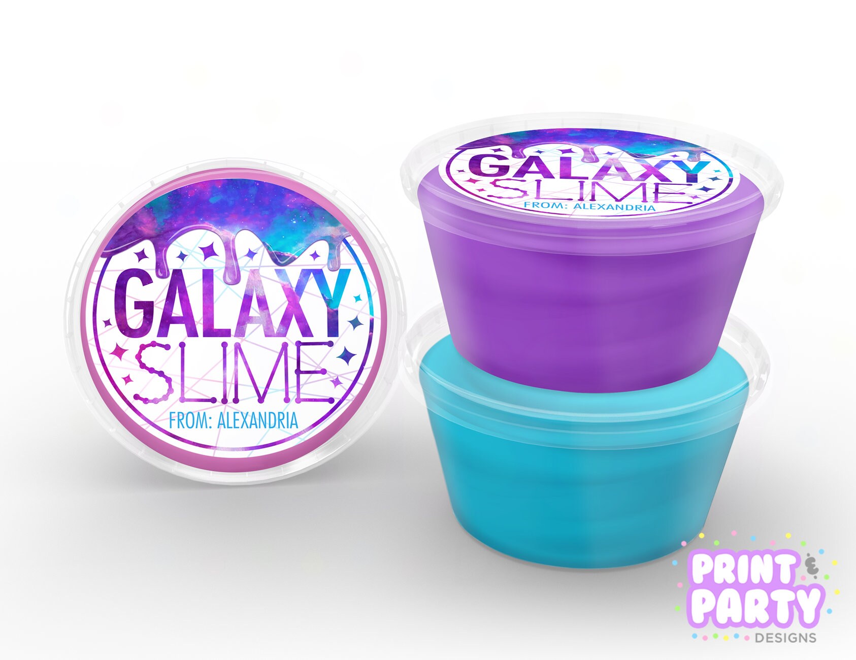 Printable Rainbow Slime Container Labels, Slime Party Favor Tags, Slime  Party Craft, Slime Birthday Party Ideas, Instant Download 