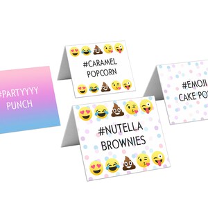 Printable Pastel Emoji Birthday Party Decor, Emoji Birthday Party Decor, Printable Emoji Party Decor, Instant Download, Adobe Reader image 8