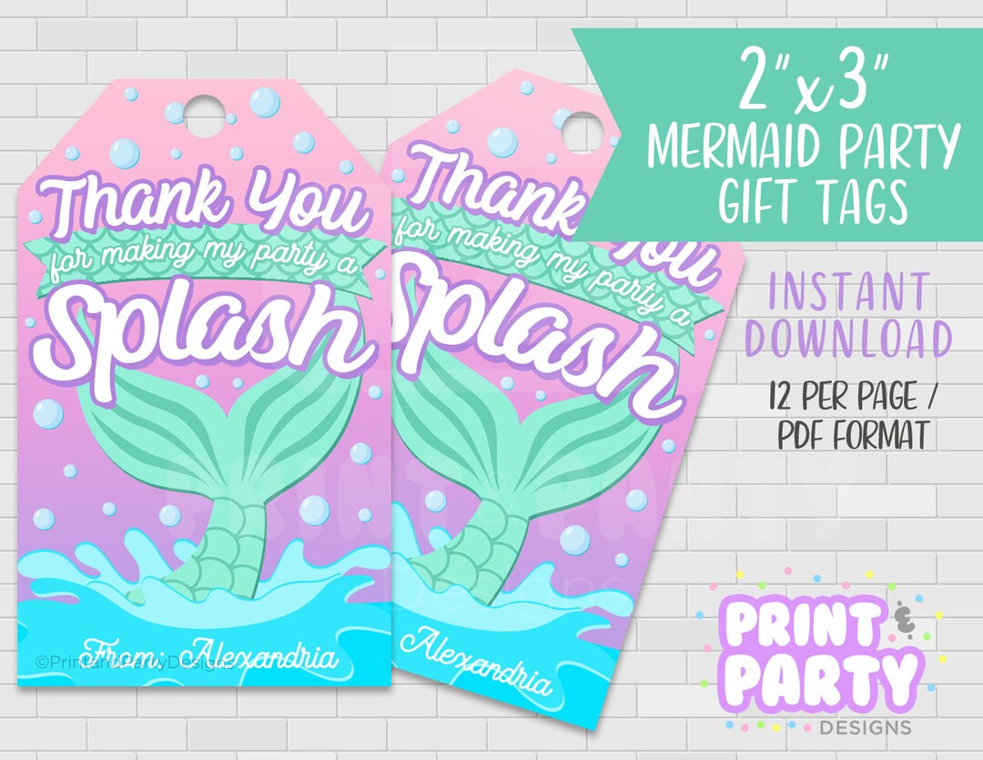 Printable Mermaid Slime Container Labels, Mermaid Party Favor Tags, Mermaid  Slime Craft, Mermaid Birthday Party Ideas, Instant Download 