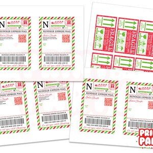4x6 Printable North Pole Shipping Label From Santa, Customizable ...