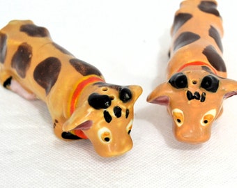 Kitsch Brown Cow Salt and Pepper Shakers