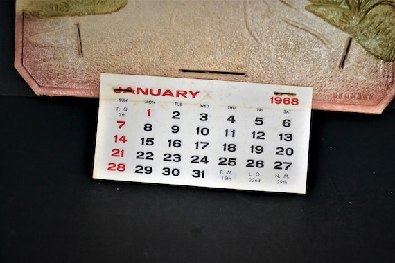 Vintage Die Cut Embossed Farm Scene Calendar 1968 - Etsy