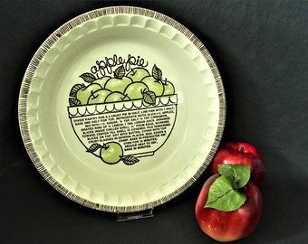 Apple Pie Recipe Plate from Royal China Jeannette