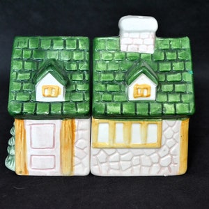 House Salt and Pepper Shakers from Mount Clemens Pottery