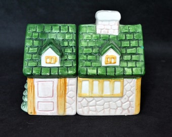 House Salt and Pepper Shakers from Mount Clemens Pottery