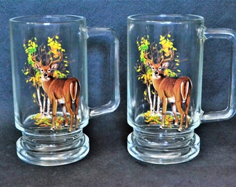 Vintage Deer Mug / Wildlife Stein