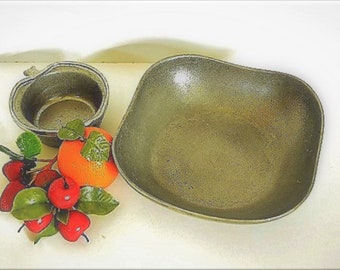 Pewter Serving Bowl and Small Apple Bowl from Wilton Armetale