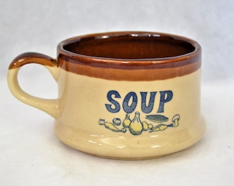Vintage Stoneware Soup Cup