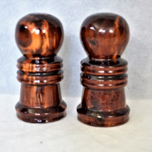 Large Wood Salt and Pepper Shakers