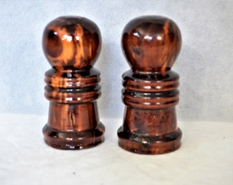 Large Wood Salt and Pepper Shakers